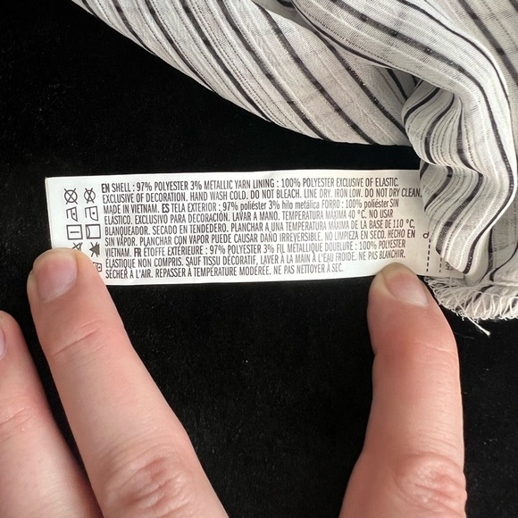 3/$15 Sheer Striped V-Neck Women's Top - Picture 6 of 7